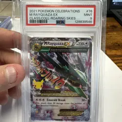 2021 Pokemon Celebrations - Roaring Skies M Rayquaza EX 76/108 PSA 9 - Image 1