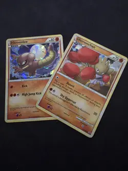 2010 POKEMON TCG HITMONCHAN HITMONLEE HGSS24 HGSS25 PROMO CRACKED ICE HOLO SET - Image 1