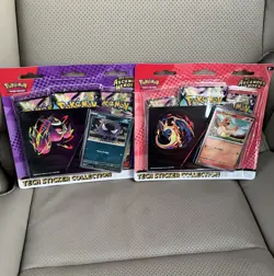 Pokemon TCG Ascended Heroes Tech Sticker Gastly And Charmander Two Pack Bundle - Image 1