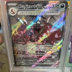 Pokemon PSA 5 Charizard EX 074 Paldean Fates Tin Promo - Image 2