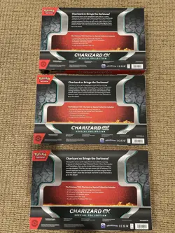 NEW Pokemon TCG Charizard EX Special Collection Box Lot Of 3 SEALED - Image 2