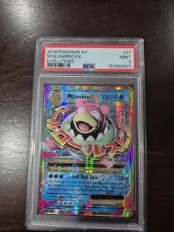 2016 Pokemon XY Evolutions M Slowbro EX #27 PSA 9 - Image 1