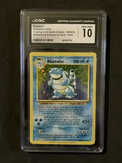 CGC 10 Blastoise 003/034 Pokemon Suicune ex Deck TCG Classic English GEM MINT - Image 3