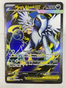 Mega Absol EX 161/132 Pokemon Mega Evolution Ultra Rare Full Art Holo NM - Image 1