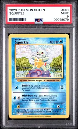 Pokemon Classic Collection English - SQUIRTLE HOLO - CLB 001/034 - PSA 9 - Image 1