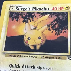 Lt. Surge's Pikachu 84/132 Gym Challenge Regular MP - Image 2