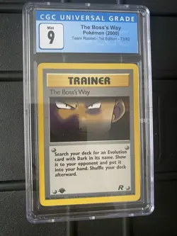 Pokemon TCG 2000 1st Ed. The Boss's Way 73/82 Team Rocket Regular CGC 9 - Image 1