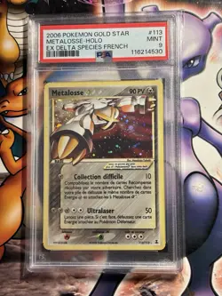 2006 Pokemon ~ EX Delta Species (French) ~ Gold Star Metalosse-Holo #113 ~ PSA 9 - Image 1