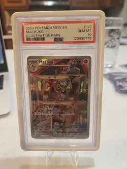 2023 Pokemon Mew en Machoke Illustration Rare PSA 10 - Image 1