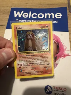 Pokemon TCG Entei 6/64 and Suicune 14/64 holo Unlimited Neo Revelation - Image 1