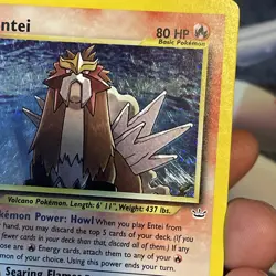 Entei Neo Revelation 6/64 Holo Rare Unlimited Ungraded Pokemon TCG Swirl - Image 3