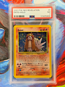 🔥Entei Holo Rare 2001 Neo Revelation 6/64 PSA 7 NM 6/64 Pokemon TCG 🔥 - Image 1