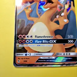 Charizard GX Hidden Fates 9/68 Holo Ultra Rare Full Art Pokemon Card Tcg - Image 4