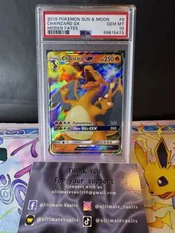 Pokemon TCG: PSA 10 Charizard Gx 9/68 Hidden Fates - Image 1