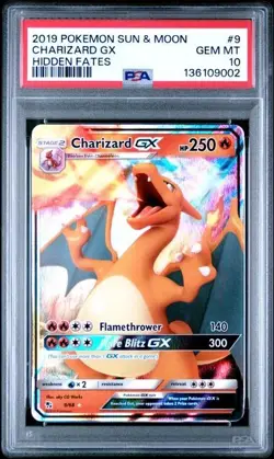 Pokemon TCG: PSA 10 Charizard Gx 9/68 Hidden Fates - Image 1