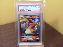 Pokemon TCG 2019 Sun & Moon Charizard GX Hidden Fates 9/68 PSA 8 - Image 1