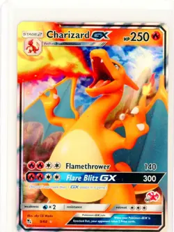 Pokemon TCG Sun Moon Hidden Fates - Charizard GX 9/68 Full Art LP - Image 1