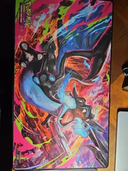 Pokemon Phantasmal Flames Charizard MEGA X UPC Play Mat - Rubber Playmat - Image 1