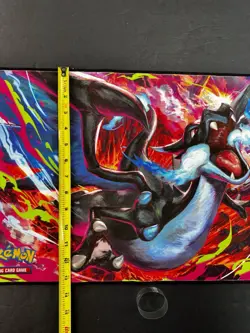 Pokemon Phantasmal Flames Charizard MEGA X UPC Play Mat - Rubber Playmat NEW - Image 3
