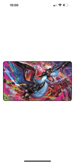 Pokemon Phantasmal Flames Charizard MEGA X UPC Play Mat - Rubber Playmat X2 - Image 1
