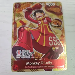 Monkey D Luffy Bandai Card Games Fest 24-25 P-080 One Piece Promo Cards lp-nm - Image 1