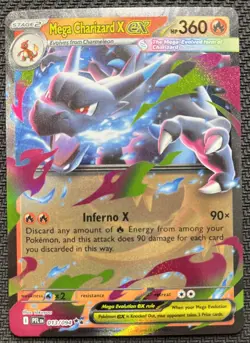 Mega Charizard X ex 013/094 Me02: Phantasmal Flames Holo Pokemon Card PFL EN - Image 1