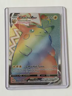 Pikachu VMAX 188/185 Vivid Voltage Rainbow Rare Holo Pokemon Card - Near Mint - Image 1