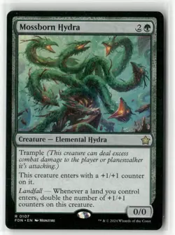 Magic the Gathering Mossborn Hydra Foundations #107 - Image 1