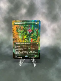 MTG Mossborn Hydra (Borderless) (Mana Foil) #399 NM Foundations FDN Magic - Image 1