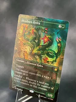 MTG Mossborn Hydra (Borderless) (Mana Foil) #399 NM Foundations FDN Magic - Image 3