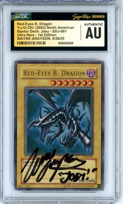 CGC Wayne Grayson Red-Eyes B. Dragon SDJ-001 Starter Deck: Joey 1st Edition - Image 1