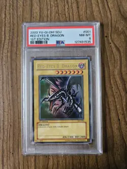 Red-Eyes B. Dragon SDJ-001 Starter Deck: Joey 1st Edition Ultra Rare PSA 8 - Image 1