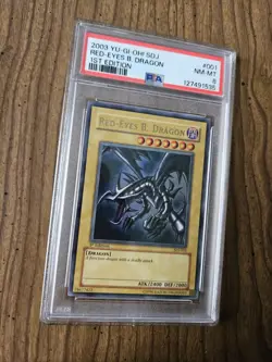 Red-Eyes B. Dragon SDJ-001 Starter Deck: Joey 1st Edition Ultra Rare PSA 8 - Image 2