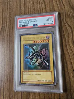 Red-Eyes B. Dragon SDJ-001 Starter Deck: Joey 1st Edition Ultra Rare PSA 8 - Image 3