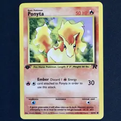 Ponyta 64/82 Team Rocket 1st Edition - WOTC Vintage Pokemon Card NM - Image 1