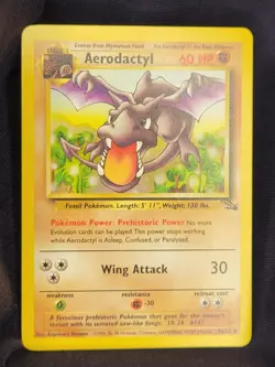Lot of 3 Aerodactyl 16/62 Fossil Unlimited Rare Pokemon Card Non-Holo LP Vintage - Image 5