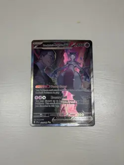 Team Rocket's Mewtwo ex 231/182 SIRDestined Rivals Pokemon Card TCG - Image 3