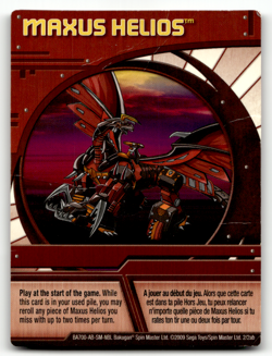 Bakugan Card - Maxus Helios Character Card - Rare - Battle Brawlers - Image 1