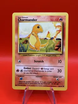 Charmander NEAR MINT NM Ungraded Card - Pokemon Base Set Unlimited 1999 -Wizards - Image 1