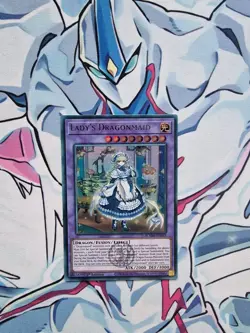 Ladys Dragonmaid 1st Edition Ultra Rare BLMM Yugioh Card - Image 1