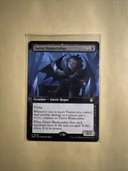 MTG Faerie Bladecrafter WOC 0050 R NM Regular Extended Art - Image 1