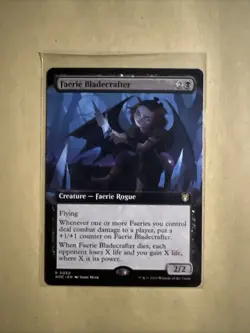 MTG Faerie Bladecrafter WOC 0050 R NM Regular Extended Art - Image 2
