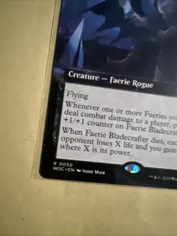 MTG Faerie Bladecrafter WOC 0050 R NM Regular Extended Art - Image 3