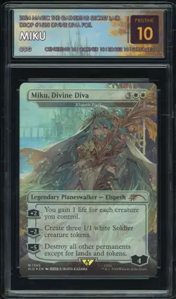 2024 MTG Secret Lair Drop #1585 Miku, Divine Diva Foil CCG 10 PRISTINE - Image 1