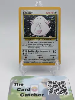 Pokemon TCG Base Set 2 Chansey Holo Card 3/130 Vintage WOTC, Excellent Condition - Image 1