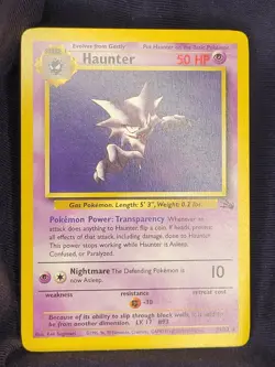 Lot of 2 Haunter Pokemon TCG Fossil Set Unlimited 21/62 Rare Non-Holo LP - Image 1