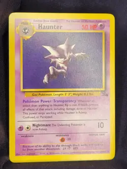 Lot of 2 Haunter Pokemon TCG Fossil Set Unlimited 21/62 Rare Non-Holo LP - Image 3