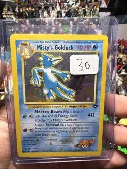 1995 Pokemon Misty's Golduck 12/132 Gym Challenge Holo - Image 1