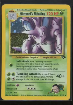 2000 Pokemon Gym Challenge Giovanni's Nidoking #7/132 - Image 1