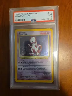 1999 Mewtwo Holo Rare Pokemon TCG Base Set Card 10/102 - Image 1